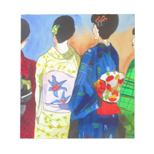 Bloc-note Kimono de printemps art japonais Geisha
