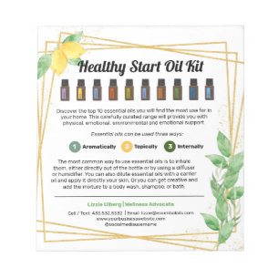 Bloc-note Kit d'huile essentielle citrons et Feuilles