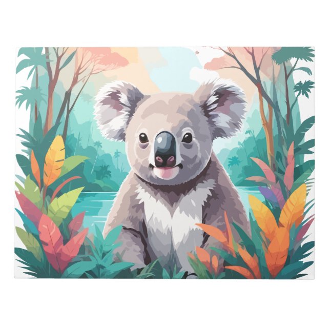 Bloc-note Koala Vector Art Animal Dans La Nature Majestueuse (Devant)