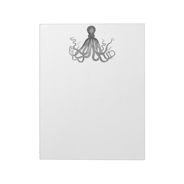 Bloc-note Kraken - Octopus géant noir / Cthulu (Tourné)