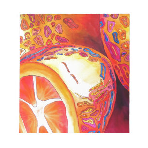 Bloc-note Kumquats orange citrus aquarelle art de fruit