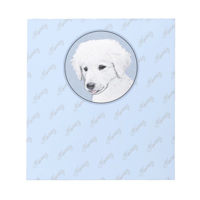 Bloc-note Kuvasz Peinture - Cute Original Chien Art (Devant)