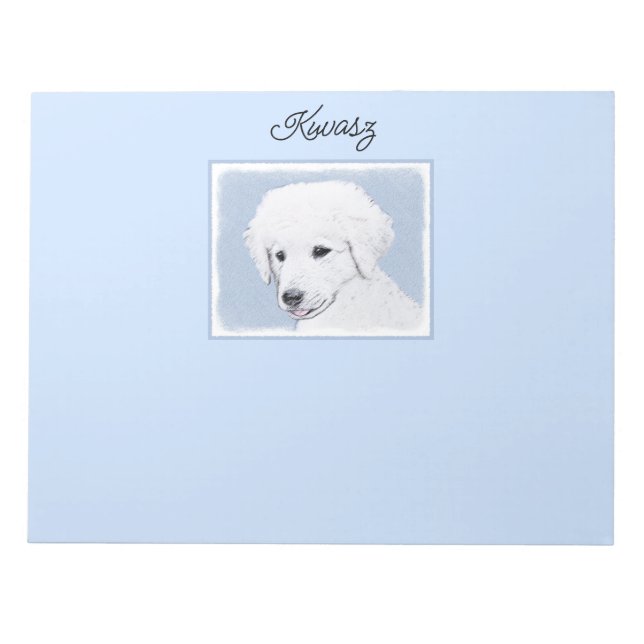 Bloc-note Kuvasz Peinture - Cute Original Chien Art (Devant)