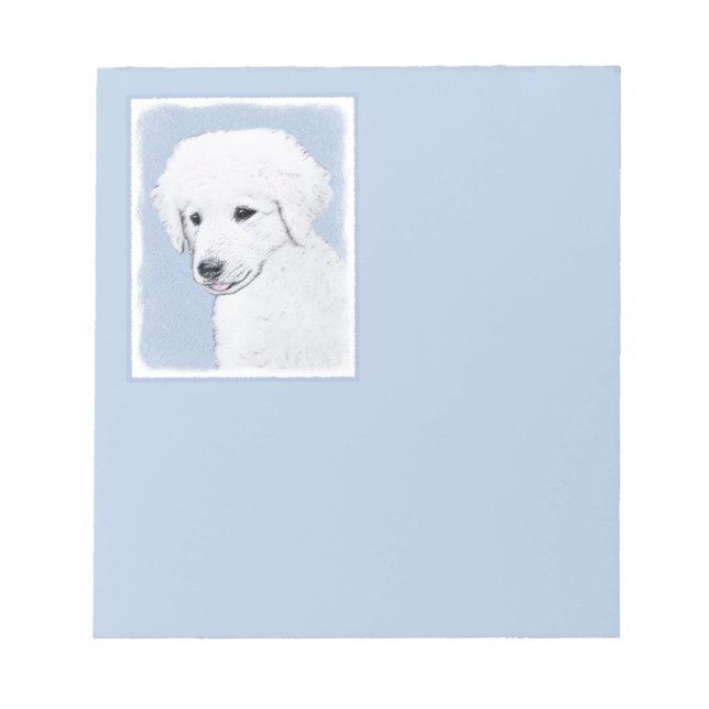 Bloc-note Kuvasz Peinture - Cute Original Chien Art (Devant)