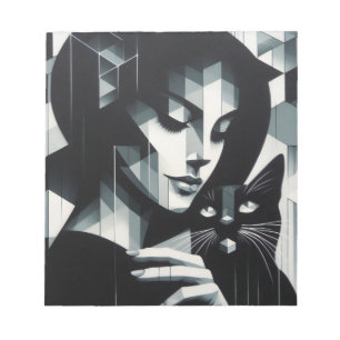 Bloc-note La dame du chat Graffiti
