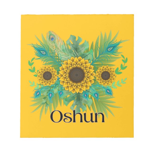 Bloc-note La déesse d'Oshun Tournesols (Devant)