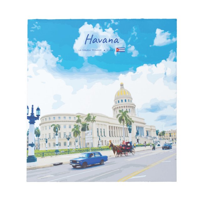 Bloc-note La Havane, Cuba - Âme Classique Vintage (Devant)