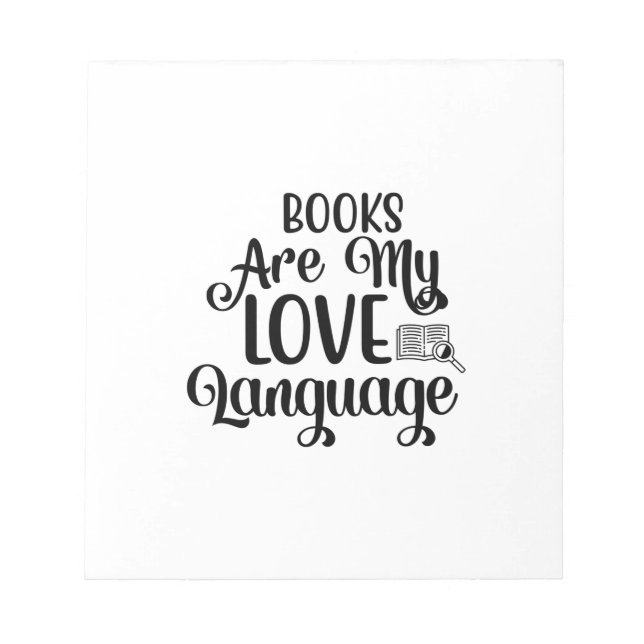 Bloc-note La lecture de livres d'art est ma langue d'amour (Devant)