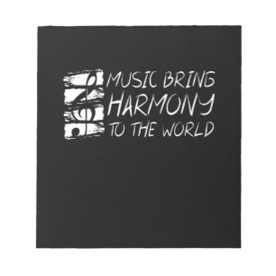 Bloc-note La Musique Apporte Harmonie Au Monde
