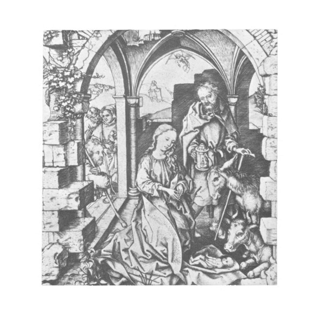 Bloc-note La naissance de Jésus (par Martin Schongauer) (Devant)