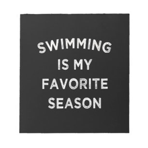 Bloc-note La natation est ma saison préférée nageurs