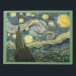 Bloc-note La nuit étoilée de Vincent van Gogh (1889)<br><div class="desc">A Classic 1889 Post Impressionist Painting, artwork that has passed into the public domain and makes wonderful toxits and other products. All of the Fine Art, Vintage Art, Classic Masterpieces, and other Antique Masterworks here at Masterpiece Gallery have been carefully edited and placed on products to provide the meilleur résultat...</div>