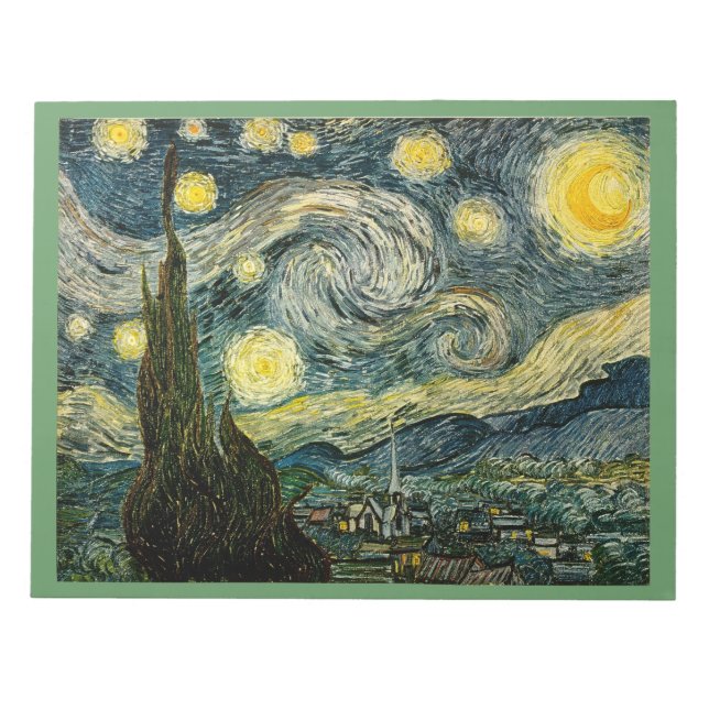 Bloc-note La nuit étoilée de Vincent van Gogh (1889) (Devant)