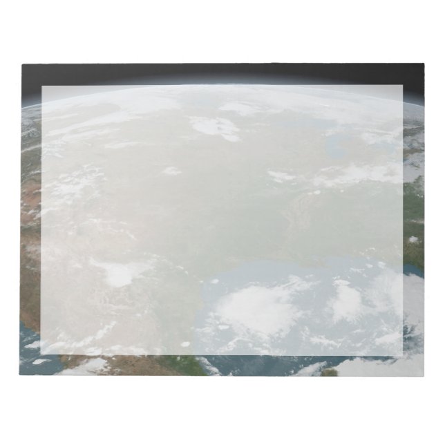 Bloc-note La Planète Panoramique Terre Et Les Etats-Unis. 2 (Devant)