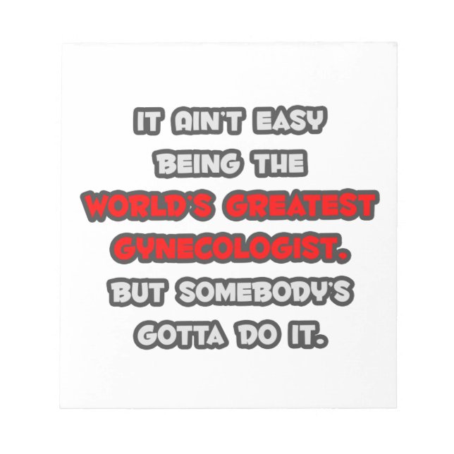 Bloc-note La plus grande blague de gynécologue du monde (Devant)