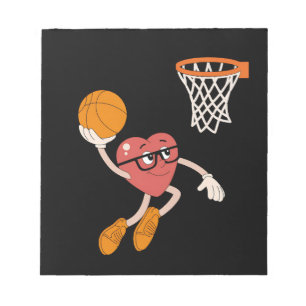 Bloc-note La Saint-Valentin Cœur Plongeant Basket-ball Migno