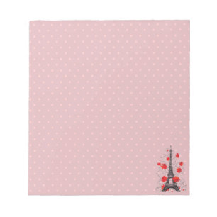 Bloc-note La tour Eiffel de Paris, élégante silhouette.