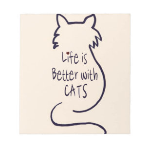 Bloc-note La vie est meilleure avec les chats