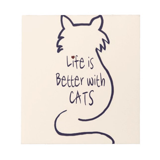Bloc-note La vie est meilleure avec les chats (Devant)
