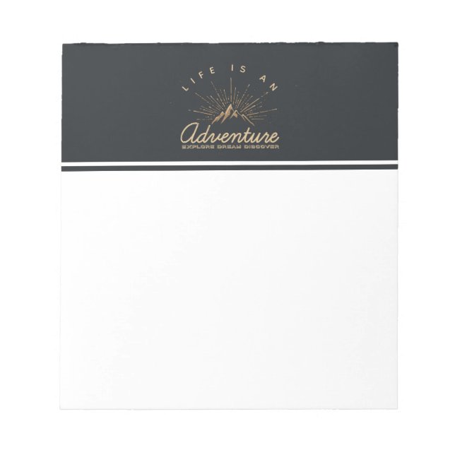 Bloc-note La vie est une aventure Explore Dream Découvrir (Devant)