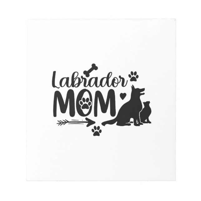 Bloc-note Labrador Maman SVG � Silhouette de Chien & Emprein (Devant)
