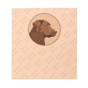 Bloc-note Labrador Retriever (Chocolat) Peinture - Chien Art