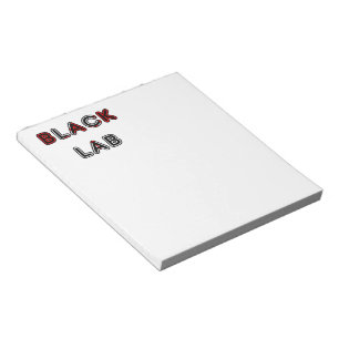 Bloc-note Labrador Retriever Lab noir Drapeau dans le nom