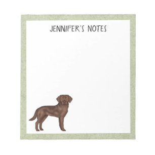 Bloc-note Labrador Retriever Labrador chocolat Chien Nom per