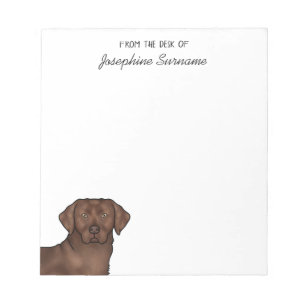 Bloc-note Labrador Retriever Labrador chocolat Chien Nom per