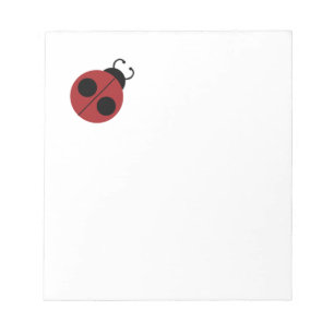 Bloc-note Ladybug 60s rétro cool rouge jaune