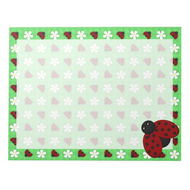 Bloc-note Ladybugs et marguerites (Devant)