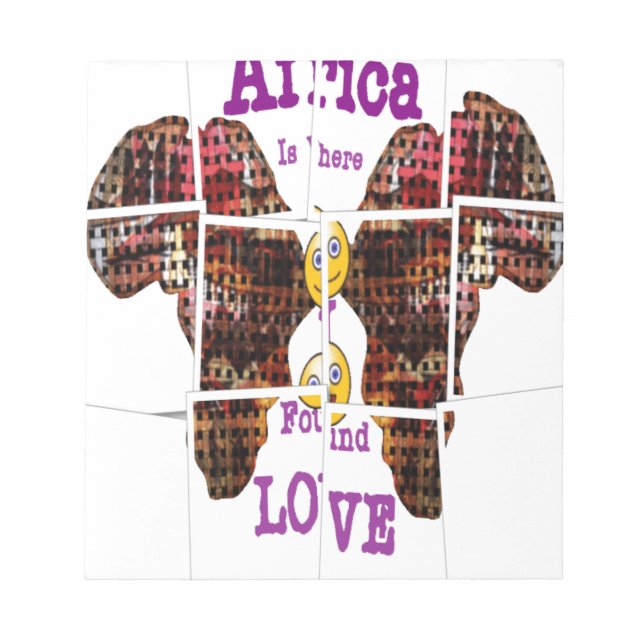 Bloc-note L'Afrique c'est là que j'ai trouvé l'amour (Devant)