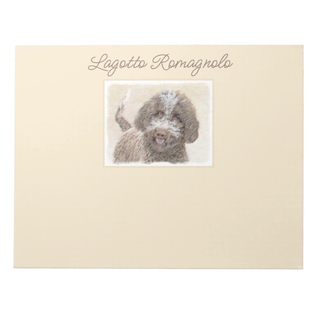 Bloc-note Lagotto Romagnolo Peinture - Cute Original Chien A (Devant)