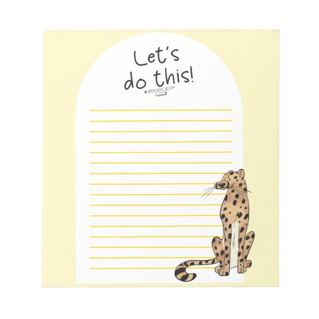 Bloc-note Laisse faire ! Cheetah (Devant)