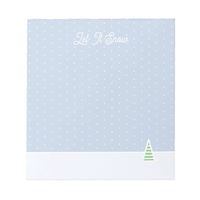 Bloc-note Laisser neiger un arbre d'hiver minuscule Ice Blue (Devant)