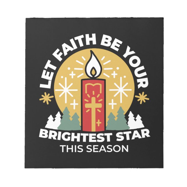 Bloc-note Laissez Faith être votre plus brillant Star Candle (Devant)