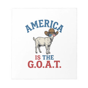 Bloc-note L'Amérique Est La Chèvre Patriotique G.O.A.T Chemi
