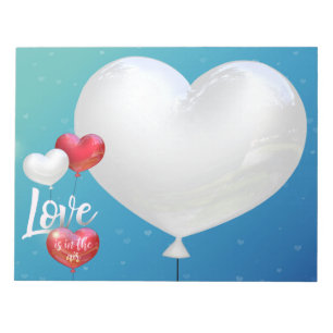 Bloc-note L'Amour Est Dans Les Ballons De La Saint-Valentin