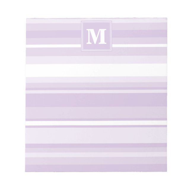 Bloc-note Landes violettes de chardon monogramme (Devant)