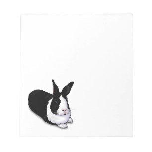 Bloc-note Lapin noir et blanc
