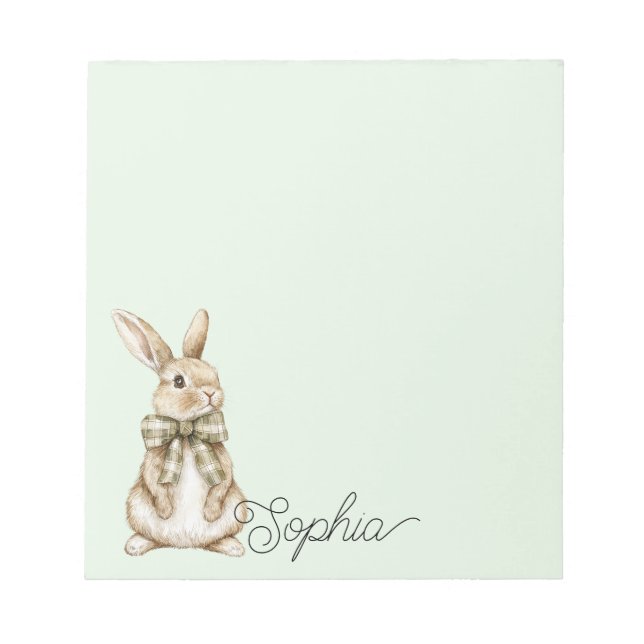 Bloc-note Lapin Pale Mint   (Devant)