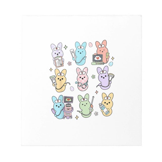 Bloc-note Lapins Groovy Bonbons Échographie Tech Pâques Sono (Devant)