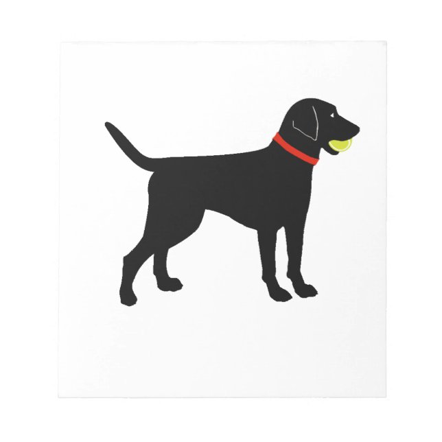 Bloc-note Larador Fetch, balle de jeu du Black Lab (Devant)