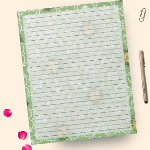 Bloc-note Large Ruled Retro 60s Mid Century Vert Vintage