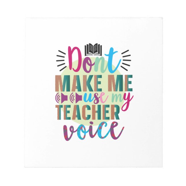 Bloc-note L'art enseignant ne me forcent pas à utiliser ma v (Devant)