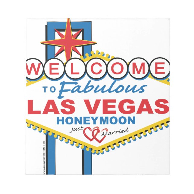 Bloc-note Las Vegas Honeymoon retro (Devant)
