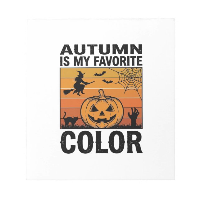 Bloc-note L'automne est ma couleur préférée Halloween Citrou (Devant)