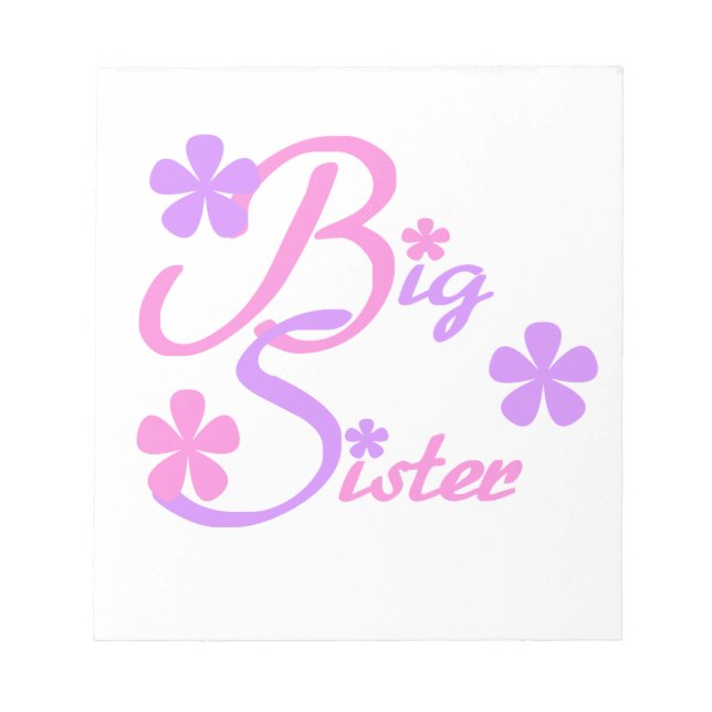 Bloc-note Lavande et grands cadeaux aux soeurs roses (Devant)
