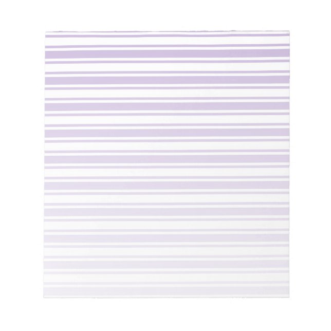 Bloc-note Lavande violet et blanc bonbons rayures (Devant)