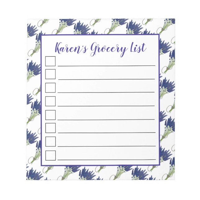 Bloc-note Lavandula Lavender Bund Herbe Jardin Fleur Violet (Devant)